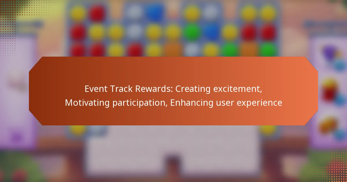 Event Track Rewards: Creating excitement, Motivating participation, Enhancing user experience