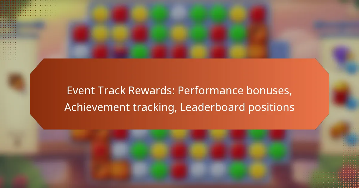Event Track Rewards: Performance bonuses, Achievement tracking, Leaderboard positions