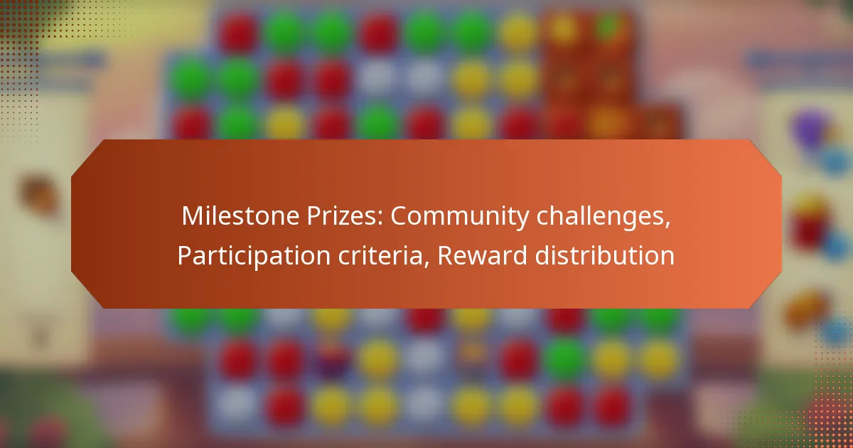 Milestone Prizes: Community challenges, Participation criteria, Reward distribution