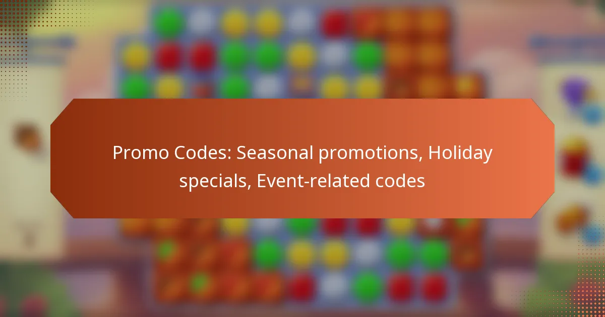 Promo Codes: Seasonal promotions, Holiday specials, Event-related codes