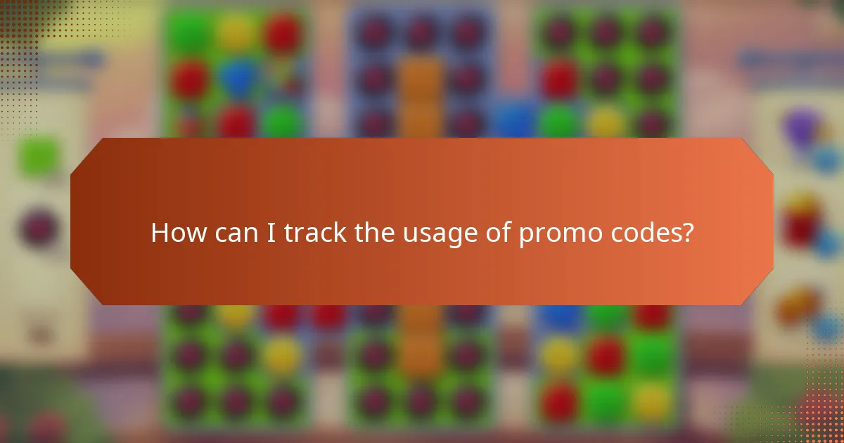 How can I track the usage of promo codes?