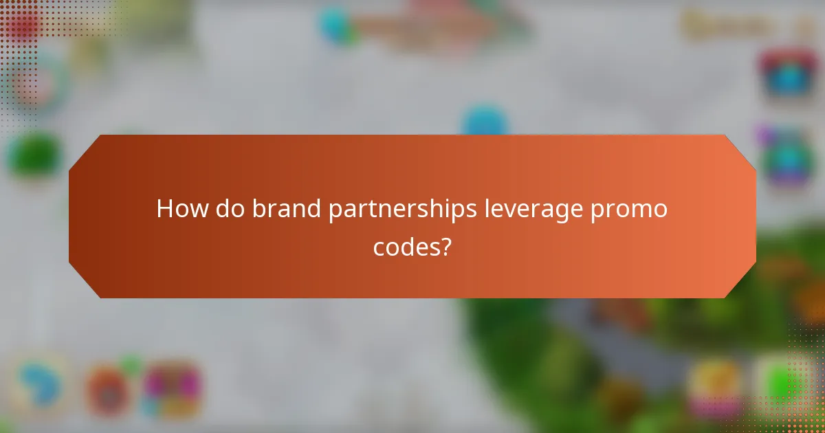 How do brand partnerships leverage promo codes?