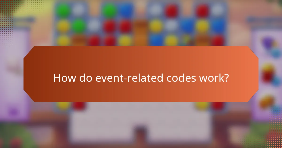 How do event-related codes work?