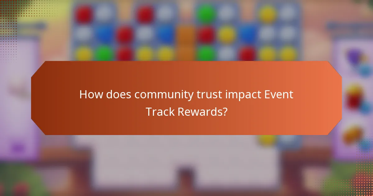 How does community trust impact Event Track Rewards?