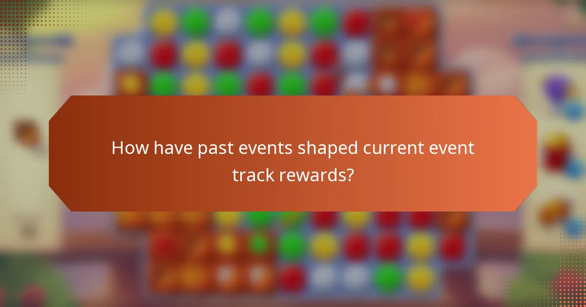 How have past events shaped current event track rewards?