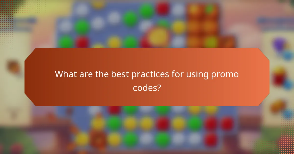What are the best practices for using promo codes?