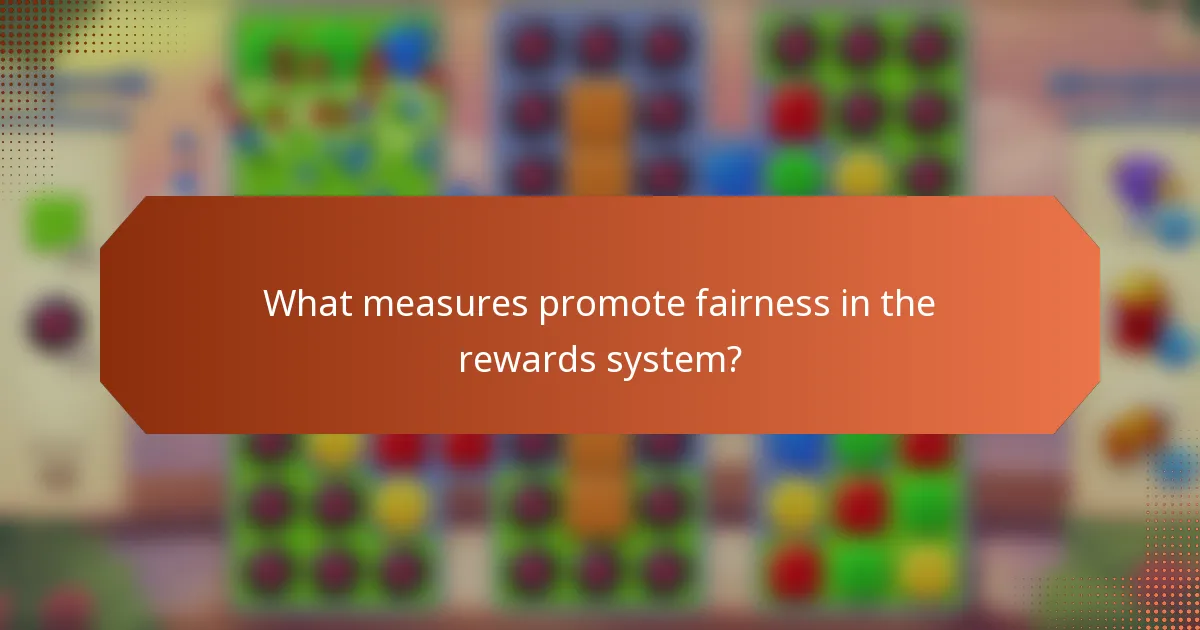 What measures promote fairness in the rewards system?