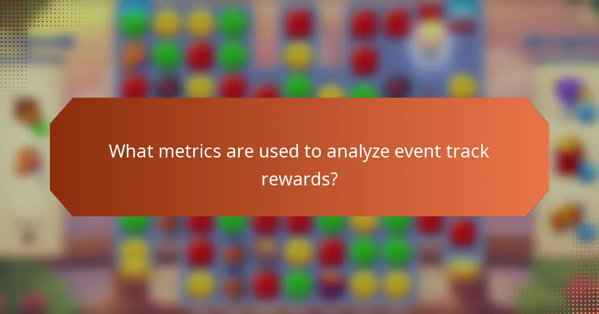 What metrics are used to analyze event track rewards?